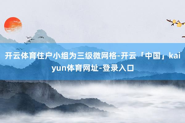 开云体育住户小组为三级微网格-开云「中国」kaiyun体育网址-登录入口