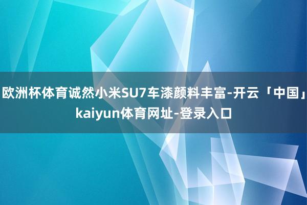 欧洲杯体育诚然小米SU7车漆颜料丰富-开云「中国」kaiyun体育网址-登录入口