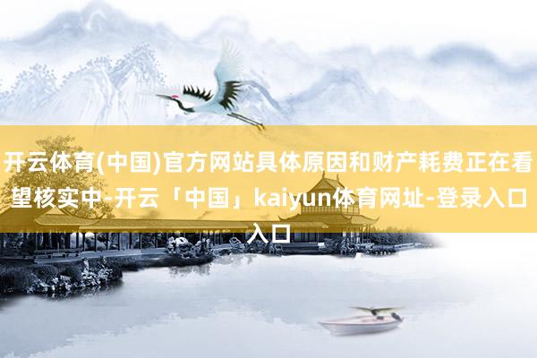 开云体育(中国)官方网站具体原因和财产耗费正在看望核实中-开云「中国」kaiyun体育网址-登录入口