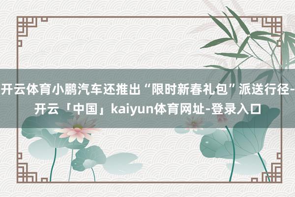 开云体育小鹏汽车还推出“限时新春礼包”派送行径-开云「中国」kaiyun体育网址-登录入口