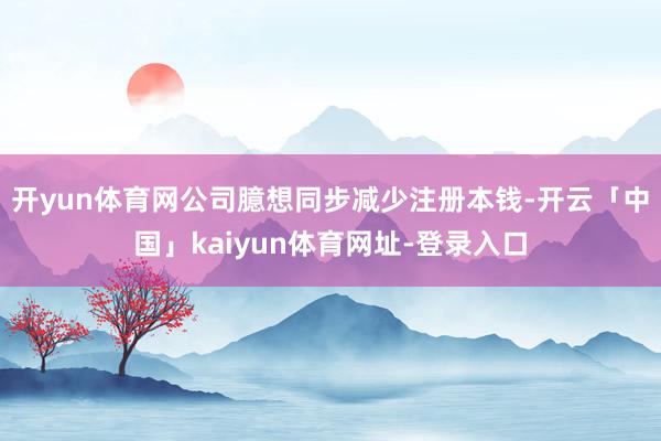 开yun体育网公司臆想同步减少注册本钱-开云「中国」kaiyun体育网址-登录入口