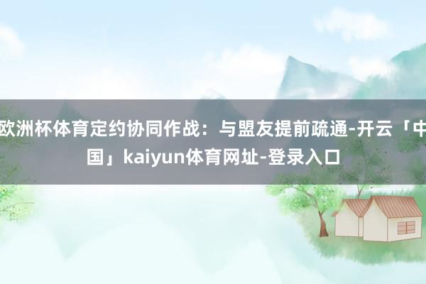 欧洲杯体育定约协同作战：与盟友提前疏通-开云「中国」kaiyun体育网址-登录入口