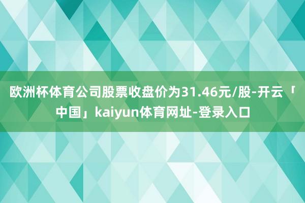欧洲杯体育公司股票收盘价为31.46元/股-开云「中国」kaiyun体育网址-登录入口