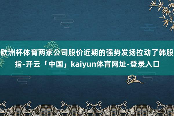欧洲杯体育两家公司股价近期的强势发扬拉动了韩股指-开云「中国」kaiyun体育网址-登录入口