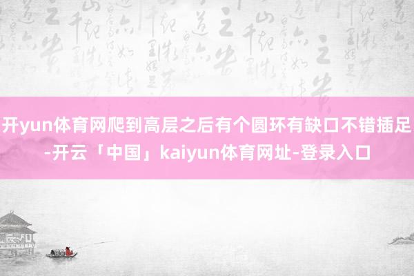 开yun体育网爬到高层之后有个圆环有缺口不错插足-开云「中国」kaiyun体育网址-登录入口