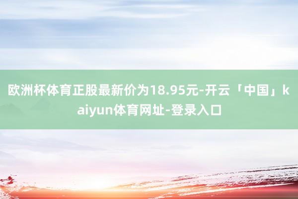 欧洲杯体育正股最新价为18.95元-开云「中国」kaiyun体育网址-登录入口