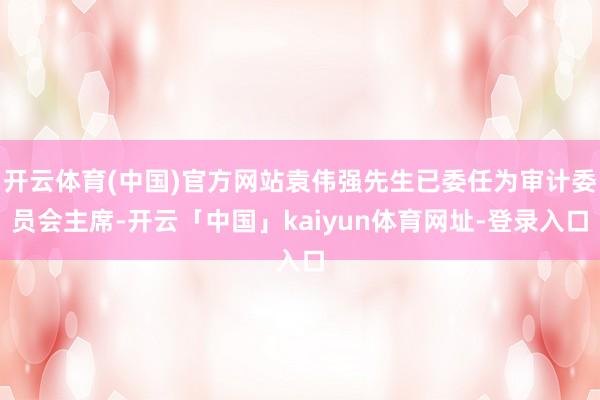 开云体育(中国)官方网站袁伟强先生已委任为审计委员会主席-开云「中国」kaiyun体育网址-登录入口