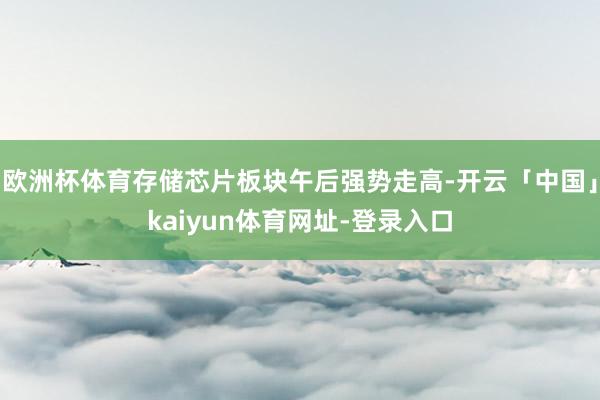 欧洲杯体育存储芯片板块午后强势走高-开云「中国」kaiyun体育网址-登录入口