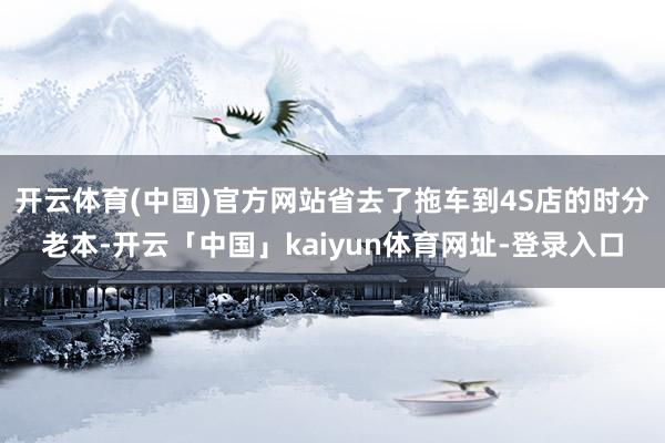 开云体育(中国)官方网站省去了拖车到4S店的时分老本-开云「中国」kaiyun体育网址-登录入口
